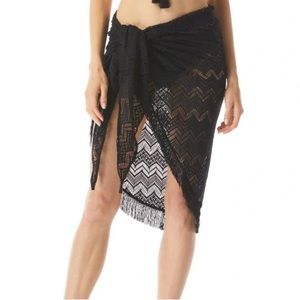 NWT - Vince Camuto Crochet Fringe Pareo Cover Up